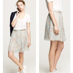 Jcrew floral soiree watercolor silk skirt